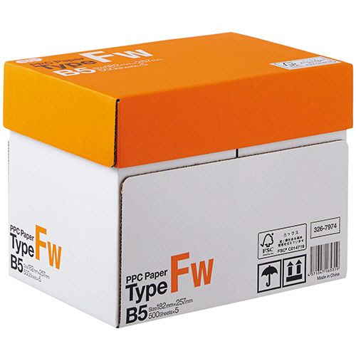 B5 Size Paper - 【送料無料】【個人宅届け不可】【法人（会社・企業）様限定】PPC　Paper　Type　FW　B5　1箱(2500枚:500枚×5冊)