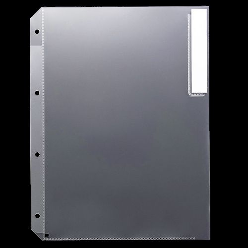 【送料無料】【個人宅届け不可】【法人（会社・企業）様限定】クリアホルダー　見出し付　A4タテ　4穴　クリア　1パック(10枚)