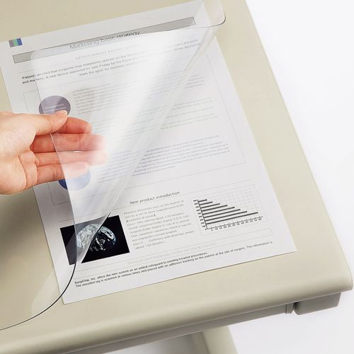 【送料無料】【個人宅届け不可】【法人（会社・企業）様限定】PVCデスクマット 薄型エコノミー シングル 900×600mm 1枚