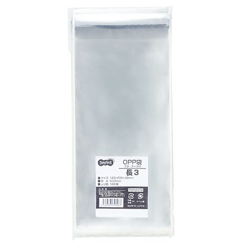 ������̵���ۡڸĿ����Ϥ��Բġۡ�ˡ�͡ʲ�ҡ���ȡ��͸����OPP�ޡ��ե����ơ����ա�Ĺ3��120��235+40mm��1���å�(500��:100���5�ѥå�)