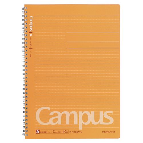 【送料無料】【個人宅届け不可】【法人（会社・企業）様限定】キャンパス　ツインリングノート(ドット入り罫線)　A4　A罫　40枚　1セット(5冊)