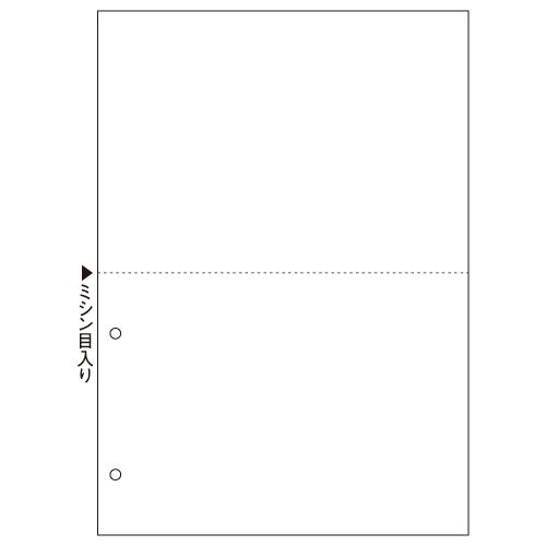 【送料無料】【個人宅届け不可】【法人（会社・企業）様限定】マルチプリンタ帳票 A4 白紙 2面 2穴 1セット(500枚:100枚×5冊)