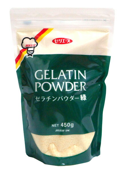 【送料無料】★まとめ買い★　ジェリフ　ゼラチンパウダー 緑　450g　×40個【イージャパンモール】