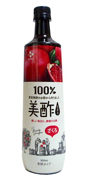 【送料無料】★まとめ買い★　CJ　美酢(ミチョ)ざくろ　900ml　×12個【イージャパンモール】