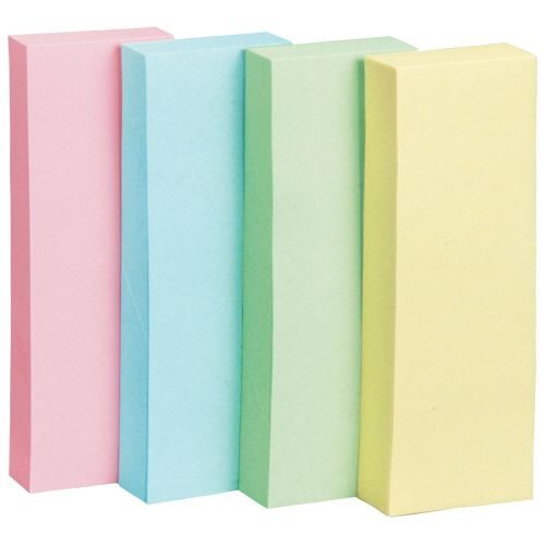 【送料無料】【個人宅届け不可】【法人（会社・企業）様限定】ふせん　75×25mm　4色混色　1パック(20冊..