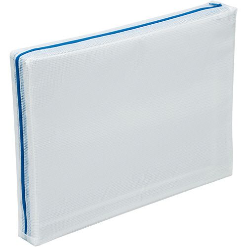 【送料無料】【個人宅届け不可】【法人（会社・企業）様限定】メッシュケース　マチあり　A3　青　1セ..