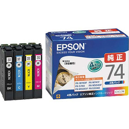 【代引不可】【イージャパンモール】【返品・交換・キャンセル・日時指定不可・法人（会社・企業）様限定】 必ず2通目のメールをご確認ください。 ※本商品は熨斗・包装（ラッピング）はお承り出来ない商品となります。 ※本商品はお届け先様名が法人（企業・会社）様宛ての場合のみお承りとなり、個人様宛てのご注文はお承りしておりませんので予めご了承くださいませ。 ※領収書につきましてはeメールにPDFファイルを添付してのご案内のみとなります。 ※本商品は【イージャパンショッピングモール】（イージャパンモール）の他の商品と同梱することは出来ません。※商品はご注文（ご決済）後、2-5営業日で発送（土・日・祝日除く）となります。※配送業者と契約がないため、送付先が沖縄・離島・一部地域の場合キャンセルとさせていただきます。※発送予定日は、在庫がある場合の予定日となります。 ※在庫がない場合には、キャンセルとさせて頂きます。 ※納期が遅れます場合には改めてご連絡させて頂きます。※本商品はメーカー取り寄せ商品となります。 流動在庫となりますためお手配時に在庫がない場合はキャンセルとさせていただきます。 在庫と納期のご確認が必要な場合は事前にお問い合わせください。 ※キャンセル・返品・交換・日時指定不可です。（平日のみのお届け） ※ご注文確定後でのお届け先の変更等はお承りできませんのでご注意ください。 ※本商品は法人（企業・会社）様限定商品となり、お届け先は「法人（企業・会社）様」に限ります。（個人様宛てへのお届けはお承りしておりません） 　お届け先に法人名が確認できる表札等がない場合、お届けをお承りすることができなくなっております。 　また、商品のお受取人様名に法人（企業・会社）様名をご記入いただけない場合もご注文をお承りできません。 ※置き配や宅配ボックスへの配送も承れませんので、お届け時にお留守でないようお願い致します。 ※沖縄・離島および一部地域へのお届けは出来ません。 ※商品のお写真はイメージ画像です。概要 EPSON純正インクカートリッジ 仕様 種類 インクカートリッジ 色 ブラック、シアン、マゼンタ、イエロー 対応機種 PX-M5081F、PX-M5080F、PX-S5080、PX-M5040F、PX-M5041F、PX-M740F、PX-M741F、PX-S5040、PX-S740 その他仕様 ●4色パック 備考 メーカーHPはこちら JANコード 4988617161016 環境商品 3R設計、有害物質の削減エコマーク認定番号：19142049 【メーカー・製造または販売元】エプソン【広告文責】株式会社イージャパンアンドカンパニーズ 072-875-6666《ご注意ください》 ※本商品はキャンセル・返品・交換・日時指定不可の商品です。 　不良品、内容相違、破損、損傷の場合は良品と交換いたします。 　但し、商品出荷より7日以上たった商品につきましては交換いたしかねますのでご注意ください。 ※商品がリニューアルしている場合、リニューアル後の商品をお届けします。 ※法人（企業・会社）様宛ての場合のみご注文をお承りしております。（個人様宛てへのお届けはお承りしておりません） 　配送の日時指定は出来ません。お届け時にお留守でないようお願い致します。[関連キーワード：OA・PC消耗品 プリンター用インクカートリッジ 純正インクカートリッジ]