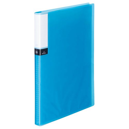 【送料無料】【個人宅届け不可】【法人（会社・企業）様限定】クリアブック(透明表紙)　A4タテ　36ポケット　背幅20mm　ブルー　1セット(30冊)【イージャパンモール】