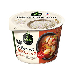 【送料無料】★まとめ買い★　CJ　bibigo 韓飯 レンジdeクッパ 海鮮スンドゥブ　173.7g　×12個【イージャパンモール】