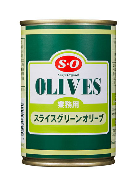 【送料無料】★まとめ買い★ S=O スライスグリーンオリーブ 4号缶 (390g) ×24個【イージャパンモール】