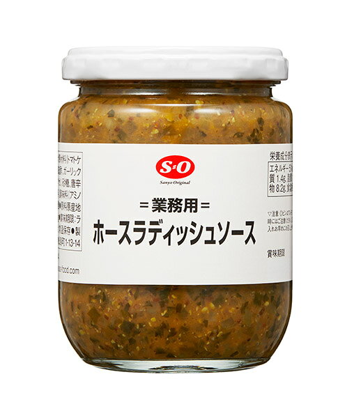 【イージャパンモール】【返品・交換・キャンセル不可】 必ず2通目のメールをご確認ください。 ※本商品は熨斗・包装（ラッピング）はお承り出来ない商品となります。 ※2通目のメールをご案内した後でのキャンセルやお届け先の変更等はお承りできませんのでご注意ください。※商品はご注文（ご決済）後、5-7営業日で発送（土・日・祝日除く）となります。※配送業者と契約がないため、送付先が北海道・沖縄・離島の場合キャンセルとさせていただきます。※送付先が東北の場合別途300円の送料を加算させていただきます。※掲載商品の在庫について 掲載商品につきましては、他店併売商品となります。 「在庫有り」の記載がありましても、ご注文後に完売やメーカー欠品となる場合がございます。 完売やメーカー欠品の場合には、ご注文をキャンセルとさせて頂く場合がありますので予めご了承下さい。 ※発送予定日は、在庫がある場合の予定日となります。 ※納期が遅れます場合には改めてご連絡させて頂きます。みじん切りピクルスをトマトケチャップ、オリーブオイル、ブラウンマスタードで味付けしホースラディッシュの辛味と風味を加えたソースです。 ローストビーフなど肉料理に最適です。 ●原材料名 きゅうり、漬け原材料（トマトケチャップ、マスタード（りんごを含む）、食塩、醸造酢、ガーリックペースト、ホースラディッシュ、食用オリーブ油、パセリ、砂糖、唐辛子）／酸味料、増粘剤（キサンタンガム）、香辛料、調味料（アミノ酸）、ウコン色素、ミョウバン、乳酸Ca、フィチン酸 ●本品に含まれるアレルギー物質 りんご （※使用する原材料の変更などにより、ウェブサイトに掲載されているアレルゲン情報と、製品パッケージに記載されている内容が異なる場合もございます。 ご購入、お召し上がりの際には、お手元の製品パッケージの表示でアレルゲン情報をご確認ください。 ） ●賞味期限 パッケージに記載 ●保存方法 直射日光を避けて、常温保存。 開栓後要冷蔵 ●栄養成分（100g当り） エネルギー・・・51kcal たんぱく質・・・1.4g 脂質・・・1.4g 炭水化物・・・8.2g 食塩相当量・・・3.6g 230g×12個【メーカー・製造または販売元】讃陽食品工業株式会社03-3288-1181【広告文責】株式会社イージャパンアンドカンパニーズ 072-875-6666《ご注意ください》 ※本商品はキャンセル・返品・交換不可の商品です。 ※場合によっては上記お日にちよりもお届けまでにお時間をいただく場合がございます。 ※商品の写真はイメージです。 　不良品、内容相違、破損、損傷の場合は良品と交換させていただきますが、完売やメーカー欠品などの場合にはご返金でのご対応とさせていただきます。 　但し、商品到着から3日以内にご連絡をいただけない場合、ご対応致しかねます。 ※本商品は熨斗・包装（ラッピング）はお承り出来ない商品となります。 ※商品がリニューアルしている場合、リニューアル後の商品にてお届けとなる場合がございます。 　リニューアルにより商品内容、容量、パッケージ等が異なる場合であってもキャンセル・返品・交換はお承りしておりません。 ※ご注文後、完売やメーカー欠品等の場合には該当商品をキャンセルとさせていただく場合がありますので予めご了承ください。[関連キーワード：調味料　ピクルス　香辛料　西洋わさび　酢漬け　きざみ　肉料理　ソース　業務用　]