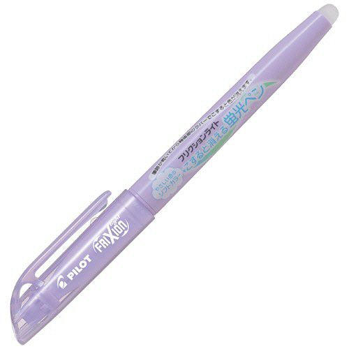 【代引不可】【イージャパンモール】【返品・交換・キャンセル・日時指定不可・法人（会社・企業）様限定】 必ず2通目のメールをご確認ください。 ※本商品は熨斗・包装（ラッピング）はお承り出来ない商品となります。 ※本商品はお届け先様名が法人（企業・会社）様宛ての場合のみお承りとなり、個人様宛てのご注文はお承りしておりませんので予めご了承くださいませ。 ※領収書につきましてはeメールにPDFファイルを添付してのご案内のみとなります。 ※本商品は【イージャパンショッピングモール】（イージャパンモール）の他の商品と同梱することは出来ません。※商品はご注文（ご決済）後、2-5営業日で発送（土・日・祝日除く）となります。※配送業者と契約がないため、送付先が沖縄・離島・一部地域の場合キャンセルとさせていただきます。※発送予定日は、在庫がある場合の予定日となります。 ※在庫がない場合には、キャンセルとさせて頂きます。 ※納期が遅れます場合には改めてご連絡させて頂きます。※本商品はメーカー取り寄せ商品となります。 流動在庫となりますためお手配時に在庫がない場合はキャンセルとさせていただきます。 在庫と納期のご確認が必要な場合は事前にお問い合わせください。 ※キャンセル・返品・交換・日時指定不可です。（平日のみのお届け） ※ご注文確定後でのお届け先の変更等はお承りできませんのでご注意ください。 ※本商品は法人（企業・会社）様限定商品となり、お届け先は「法人（企業・会社）様」に限ります。（個人様宛てへのお届けはお承りしておりません） 　お届け先に法人名が確認できる表札等がない場合、お届けをお承りすることができなくなっております。 　また、商品のお受取人様名に法人（企業・会社）様名をご記入いただけない場合もご注文をお承りできません。 ※置き配や宅配ボックスへの配送も承れませんので、お届け時にお留守でないようお願い致します。 ※沖縄・離島および一部地域へのお届けは出来ません。 ※商品のお写真はイメージ画像です。概要 【使い切りタイプ】引きすぎ、引き間違いも簡単消去。こすると消える蛍光ペン。 商品説明 ●蛍光色素を用いた「蛍光フリクションインキ」を搭載。ソフトバイオレット、10本セットです。●「蛍光フリクションインキ」は、ボディ後部の専用ラバーで擦ることで発生する摩擦熱により消色設定温度に達し、インキの色が無色に変わり、筆跡を消すことができます。●「マークしすぎてどれが重要かわからなくなった」「間違えて別の単語に引いてしまった」、そんな時でもフリクションライトなら簡単に消去できるから、参考書やノートにも気軽にマークできます。●消しゴムで消す筆記具と異なり、摩擦熱により筆跡のインキを無色にするため、消しカスが出ません。また、鉛筆やシャープペンシルの消し跡に比べて消し残りが非常に少ないのも特長です。●消した箇所での繰り返し筆記が可能です。●筆跡が乾いてから、軸後部の専用ラバーでこすると色が消えます。 仕様 タイプ 使い切りタイプ インク種類 フリクションインキ インク色 ソフトバイオレット 線幅 3.3mm 全長 139mm 軸径 12.6mm 材質 軸：再生PP、キャップ：再生PC 重量 9.8g その他仕様 ●方式：キャップ式 備考 ※証書類・宛名書きなどには使えません。※60℃以上になる場所に放置しないでください。インキが無色になります。※感熱紙など紙の種類によっては、消去に不向きな場合があります。 シリーズ名 フリクション JANコード 4902505463112 環境商品 プラスチックの再利用87％エコマーク認定番号：17112109 【メーカー・製造または販売元】パイロット《ご注意ください》 ※本商品はキャンセル・返品・交換・日時指定不可の商品です。 　不良品、内容相違、破損、損傷の場合は良品と交換いたします。 　但し、商品出荷より7日以上たった商品につきましては交換いたしかねますのでご注意ください。 ※商品がリニューアルしている場合、リニューアル後の商品をお届けします。 ※法人（企業・会社）様宛ての場合のみご注文をお承りしております。（個人様宛てへのお届けはお承りしておりません） 　配送の日時指定は出来ません。お届け時にお留守でないようお願い致します。[関連キーワード：文具・事務用品　筆記具　蛍光ペン　蛍光ペン]