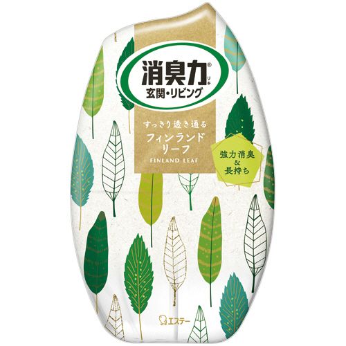 【代引不可】【イージャパンモール】【返品・交換・キャンセル・日時指定不可・法人（会社・企業）様限定】 必ず2通目のメールをご確認ください。 ※本商品は熨斗・包装（ラッピング）はお承り出来ない商品となります。 ※本商品はお届け先様名が法人（企業・会社）様宛ての場合のみお承りとなり、個人様宛てのご注文はお承りしておりませんので予めご了承くださいませ。 ※領収書につきましてはeメールにPDFファイルを添付してのご案内のみとなります。 ※本商品は【イージャパンショッピングモール】（イージャパンモール）の他の商品と同梱することは出来ません。※商品はご注文（ご決済）後、2-5営業日で発送（土・日・祝日除く）となります。※配送業者と契約がないため、送付先が沖縄・離島・一部地域の場合キャンセルとさせていただきます。※発送予定日は、在庫がある場合の予定日となります。 ※在庫がない場合には、キャンセルとさせて頂きます。 ※納期が遅れます場合には改めてご連絡させて頂きます。※本商品はメーカー取り寄せ商品となります。 流動在庫となりますためお手配時に在庫がない場合はキャンセルとさせていただきます。 在庫と納期のご確認が必要な場合は事前にお問い合わせください。 ※キャンセル・返品・交換・日時指定不可です。（平日のみのお届け） ※ご注文確定後でのお届け先の変更等はお承りできませんのでご注意ください。 ※本商品は法人（企業・会社）様限定商品となり、お届け先は「法人（企業・会社）様」に限ります。（個人様宛てへのお届けはお承りしておりません） 　お届け先に法人名が確認できる表札等がない場合、お届けをお承りすることができなくなっております。 　また、商品のお受取人様名に法人（企業・会社）様名をご記入いただけない場合もご注文をお承りできません。 ※置き配や宅配ボックスへの配送も承れませんので、お届け時にお留守でないようお願い致します。 ※沖縄・離島および一部地域へのお届けは出来ません。 ※商品のお写真はイメージ画像です。概要 しっかり消臭、ずっと香る。 商品説明 ●お部屋の消臭力、フィンランドリーフの香りです。広大な大自然を歩いているようなさわやかで落ち着いた香り。3個セット。●フィンランド政府観光局監修のこだわりの北欧デザインパッケージ。●ナノレベルの孔を持つ悪臭を吸着する消臭剤である「ナノパウダー」を配合し、すばやく強力に空間を消臭する消臭芳香剤です。消臭された空間に、香りがしっかりと広がります。●香りや効果の強さが調整でき、通常約2〜3ヵ月持続します（使用状況によって異なります）。 仕様 香り フィンランドリーフの香り 内容量 400ml 使用推奨空間 玄関・リビング 持続時間 約2〜3ヵ月（使用状況によって異なります） 成分 無機系消臭剤、香料、界面活性剤（非イオン、陰イオン） シリーズ名 消臭力 JANコード 4901070127481 【メーカー・製造または販売元】エステー《ご注意ください》 ※本商品はキャンセル・返品・交換・日時指定不可の商品です。 　不良品、内容相違、破損、損傷の場合は良品と交換いたします。 　但し、商品出荷より7日以上たった商品につきましては交換いたしかねますのでご注意ください。 ※商品がリニューアルしている場合、リニューアル後の商品をお届けします。 ※法人（企業・会社）様宛ての場合のみご注文をお承りしております。（個人様宛てへのお届けはお承りしておりません） 　配送の日時指定は出来ません。お届け時にお留守でないようお願い致します。[関連キーワード：衣料・生活用品　生活雑貨　消臭／芳香剤　室内用]