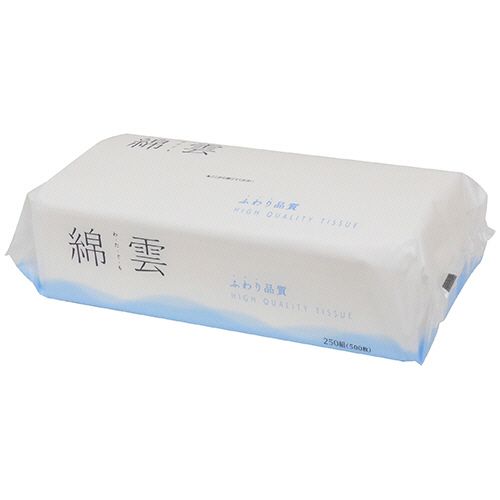 【送料無料】【個人宅届け不可】【法人（会社・企業）様限定】綿雲ふわりティッシュ　ソフトパック　250組　1セット(10個)【イージャパンモール】