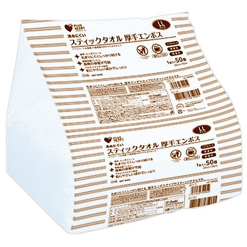 【代引不可】【イージャパンモール】【返品・交換・キャンセル・日時指定不可・法人（会社・企業）様限定】 必ず2通目のメールをご確認ください。 ※本商品は熨斗・包装（ラッピング）はお承り出来ない商品となります。 ※本商品はお届け先様名が法人（企業・会社）様宛ての場合のみお承りとなり、個人様宛てのご注文はお承りしておりませんので予めご了承くださいませ。 ※領収書につきましてはeメールにPDFファイルを添付してのご案内のみとなります。 ※本商品は【イージャパンショッピングモール】（イージャパンモール）の他の商品と同梱することは出来ません。※商品はご注文（ご決済）後、2-5営業日で発送（土・日・祝日除く）となります。※配送業者と契約がないため、送付先が沖縄・離島・一部地域の場合キャンセルとさせていただきます。※発送予定日は、在庫がある場合の予定日となります。 ※在庫がない場合には、キャンセルとさせて頂きます。 ※納期が遅れます場合には改めてご連絡させて頂きます。※本商品はメーカー取り寄せ商品となります。 流動在庫となりますためお手配時に在庫がない場合はキャンセルとさせていただきます。 在庫と納期のご確認が必要な場合は事前にお問い合わせください。 ※キャンセル・返品・交換・日時指定不可です。（平日のみのお届け） ※ご注文確定後でのお届け先の変更等はお承りできませんのでご注意ください。 ※本商品は法人（企業・会社）様限定商品となり、お届け先は「法人（企業・会社）様」に限ります。（個人様宛てへのお届けはお承りしておりません） 　お届け先に法人名が確認できる表札等がない場合、お届けをお承りすることができなくなっております。 　また、商品のお受取人様名に法人（企業・会社）様名をご記入いただけない場合もご注文をお承りできません。 ※置き配や宅配ボックスへの配送も承れませんので、お届け時にお留守でないようお願い致します。 ※沖縄・離島および一部地域へのお届けは出来ません。 ※商品のお写真はイメージ画像です。概要 しっかり水分と保湿成分を配合した、たたみ直さず使える厚手エンボス加工の個包装ウエットタオル。 商品説明 ●260×560mmのLLサイズです。●水分をたっぷり含んだ厚手シートを、たたみ直さず手のひらサイズに広げることができます。●エンボス加工の厚手の不織布で体の表面の汚れをしっかり除去できます。 仕様 サイズ LL その他仕様 ●素材：ポリエチレンテレフタラート、レーヨン●無香料●無着色●個包装 シートサイズ 260×560mm アルコール ノンアルコールタイプ JANコード 4971032749952 【広告文責】株式会社イージャパンアンドカンパニーズ 072-875-6666《ご注意ください》 ※本商品はキャンセル・返品・交換・日時指定不可の商品です。 　不良品、内容相違、破損、損傷の場合は良品と交換いたします。 　但し、商品出荷より7日以上たった商品につきましては交換いたしかねますのでご注意ください。 ※商品がリニューアルしている場合、リニューアル後の商品をお届けします。 ※法人（企業・会社）様宛ての場合のみご注文をお承りしております。（個人様宛てへのお届けはお承りしておりません） 　配送の日時指定は出来ません。お届け時にお留守でないようお願い致します。[関連キーワード：入浴・清拭用品 清拭用品 からだふき ウエットタイプ]