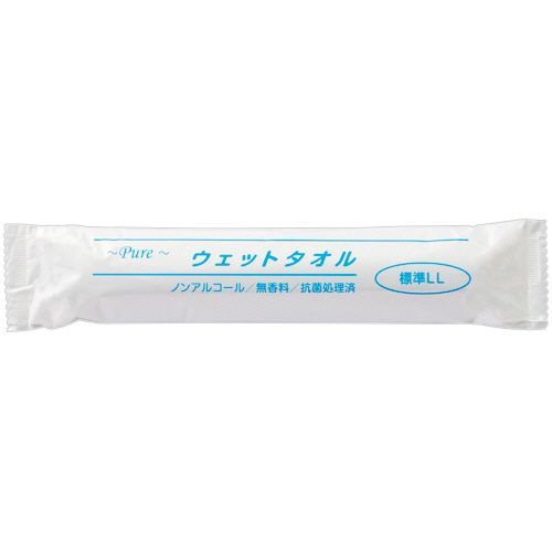 【代引不可】【イージャパンモール】【返品・交換・キャンセル・日時指定不可・法人（会社・企業）様限定】 必ず2通目のメールをご確認ください。 ※本商品は熨斗・包装（ラッピング）はお承り出来ない商品となります。 ※本商品はお届け先様名が法人（企業・会社）様宛ての場合のみお承りとなり、個人様宛てのご注文はお承りしておりませんので予めご了承くださいませ。 ※領収書につきましてはeメールにPDFファイルを添付してのご案内のみとなります。 ※本商品は【イージャパンショッピングモール】（イージャパンモール）の他の商品と同梱することは出来ません。※商品はご注文（ご決済）後、2-5営業日で発送（土・日・祝日除く）となります。※配送業者と契約がないため、送付先が沖縄・離島・一部地域の場合キャンセルとさせていただきます。※発送予定日は、在庫がある場合の予定日となります。 ※在庫がない場合には、キャンセルとさせて頂きます。 ※納期が遅れます場合には改めてご連絡させて頂きます。※本商品はメーカー取り寄せ商品となります。 流動在庫となりますためお手配時に在庫がない場合はキャンセルとさせていただきます。 在庫と納期のご確認が必要な場合は事前にお問い合わせください。 ※キャンセル・返品・交換・日時指定不可です。（平日のみのお届け） ※ご注文確定後でのお届け先の変更等はお承りできませんのでご注意ください。 ※本商品は法人（企業・会社）様限定商品となり、お届け先は「法人（企業・会社）様」に限ります。（個人様宛てへのお届けはお承りしておりません） 　お届け先に法人名が確認できる表札等がない場合、お届けをお承りすることができなくなっております。 　また、商品のお受取人様名に法人（企業・会社）様名をご記入いただけない場合もご注文をお承りできません。 ※置き配や宅配ボックスへの配送も承れませんので、お届け時にお留守でないようお願い致します。 ※沖縄・離島および一部地域へのお届けは出来ません。 ※商品のお写真はイメージ画像です。概要 ボリュームがあり、やわらかい肌ざわりの丈夫な抗菌処理済みウェットタオル。 商品説明 ●色分けされたフィルムで識別しやすい！標準・LLサイズ、50本。 仕様 サイズ LL その他仕様 ●標準●素材：レーヨンエンボス不織布●個包装●無香料●抗菌処理済●温めて使用可 備考 ※温め時にフィルムのインクが色落ちする場合があります。 シートサイズ 260×600mm アルコール ノンアルコールタイプ JANコード 4901091180915 【広告文責】株式会社イージャパンアンドカンパニーズ 072-875-6666《ご注意ください》 ※本商品はキャンセル・返品・交換・日時指定不可の商品です。 　不良品、内容相違、破損、損傷の場合は良品と交換いたします。 　但し、商品出荷より7日以上たった商品につきましては交換いたしかねますのでご注意ください。 ※商品がリニューアルしている場合、リニューアル後の商品をお届けします。 ※法人（企業・会社）様宛ての場合のみご注文をお承りしております。（個人様宛てへのお届けはお承りしておりません） 　配送の日時指定は出来ません。お届け時にお留守でないようお願い致します。[関連キーワード：入浴・清拭用品 清拭用品 からだふき ウエットタイプ]