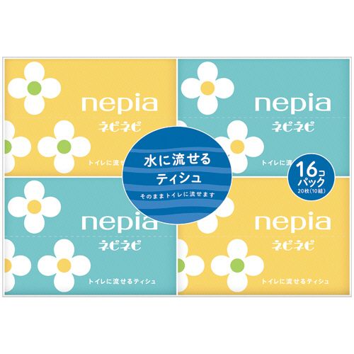 【代引不可】【イージャパンモール】【返品・交換・キャンセル・日時指定不可・法人（会社・企業）様限定】 必ず2通目のメールをご確認ください。 ※本商品は熨斗・包装（ラッピング）はお承り出来ない商品となります。 ※本商品はお届け先様名が法人（企業・会社）様宛ての場合のみお承りとなり、個人様宛てのご注文はお承りしておりませんので予めご了承くださいませ。 ※領収書につきましてはeメールにPDFファイルを添付してのご案内のみとなります。 ※本商品は【イージャパンショッピングモール】（イージャパンモール）の他の商品と同梱することは出来ません。※商品はご注文（ご決済）後、2-5営業日で発送（土・日・祝日除く）となります。※配送業者と契約がないため、送付先が沖縄・離島・一部地域の場合キャンセルとさせていただきます。※発送予定日は、在庫がある場合の予定日となります。 ※在庫がない場合には、キャンセルとさせて頂きます。 ※納期が遅れます場合には改めてご連絡させて頂きます。※本商品はメーカー取り寄せ商品となります。 流動在庫となりますためお手配時に在庫がない場合はキャンセルとさせていただきます。 在庫と納期のご確認が必要な場合は事前にお問い合わせください。 ※キャンセル・返品・交換・日時指定不可です。（平日のみのお届け） ※ご注文確定後でのお届け先の変更等はお承りできませんのでご注意ください。 ※本商品は法人（企業・会社）様限定商品となり、お届け先は「法人（企業・会社）様」に限ります。（個人様宛てへのお届けはお承りしておりません） 　お届け先に法人名が確認できる表札等がない場合、お届けをお承りすることができなくなっております。 　また、商品のお受取人様名に法人（企業・会社）様名をご記入いただけない場合もご注文をお承りできません。 ※置き配や宅配ボックスへの配送も承れませんので、お届け時にお留守でないようお願い致します。 ※沖縄・離島および一部地域へのお届けは出来ません。 ※商品のお写真はイメージ画像です。概要 外出先の水洗トイレで使える水に流せるティッシュ。 商品説明 ●水に流せるポケットティシュ、10組×16個入の40パックセットです。 仕様 内容量 20枚（10組） パッケージサイズ W220×D150×H50mm 材質 フレッシュパルプ100％ その他仕様 ●ペーパーサイズ：200×210mm 備考 ※内容量は1個あたり シリーズ名 ネピア JANコード 4901121615295 【広告文責】株式会社イージャパンアンドカンパニーズ 072-875-6666《ご注意ください》 ※本商品はキャンセル・返品・交換・日時指定不可の商品です。 　不良品、内容相違、破損、損傷の場合は良品と交換いたします。 　但し、商品出荷より7日以上たった商品につきましては交換いたしかねますのでご注意ください。 ※商品がリニューアルしている場合、リニューアル後の商品をお届けします。 ※法人（企業・会社）様宛ての場合のみご注文をお承りしております。（個人様宛てへのお届けはお承りしておりません） 　配送の日時指定は出来ません。お届け時にお留守でないようお願い致します。[関連キーワード：衣料・生活用品 日用品 ティッシュペーパー ポケットティッシュ]
