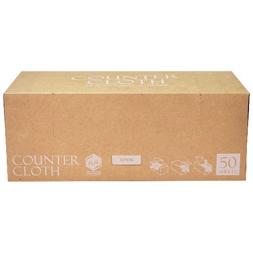 Rakuten - 【送料無料】【個人宅届け不可】【法人（会社・企業）様限定】抗菌カウンタークロス厚手　BOXタイプ　グレー　1箱（50枚）