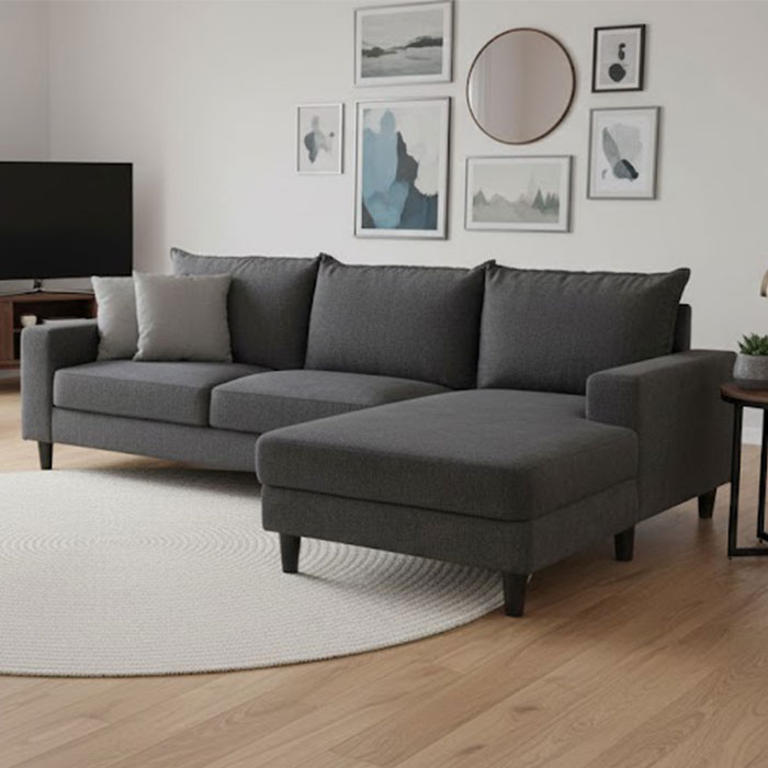 【選べる開梱設置サービス】 カウチソファ コーナーソファ 3人掛け ポケットコイル ネイビー L字ソファ 応接ソファ 高級ソファ 3人用 三人掛け 幅240cm 右カウチ 左カウチ ファブリック 布地 おしゃれ 北欧 シンプル モダン ブルー 青 グレー アウトレット価格 おすすめ