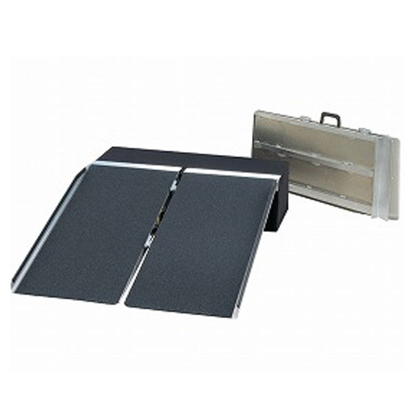 （代引き不可）イーストアイ ポータブルスロープ アルミ2折式 PVS120 長さ122cm (車椅子 スロープ 段差..