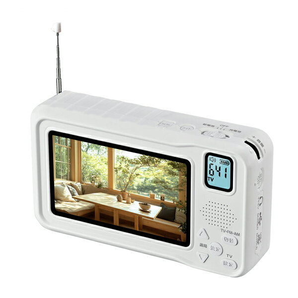 【マラソン限定P2倍】4.3型充電式ワンセグテレビ TSK145W 多摩電子工業 介護 日常生活 災害対策 防災グッズ 介護用品