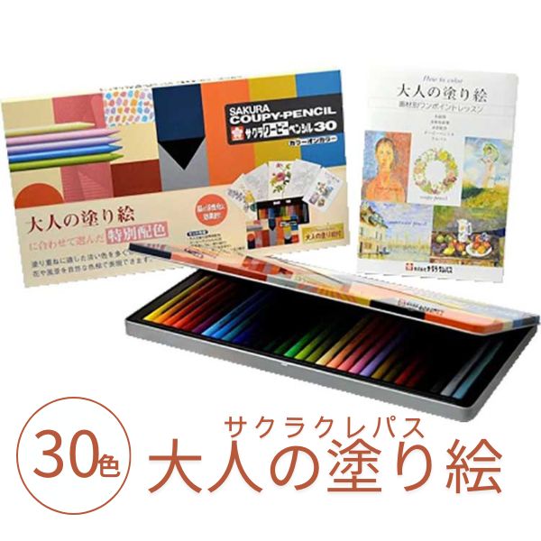 【スーパーSALE限定P2倍】レクリエーション用品 クーピーペンシル30色　カラーオンカラー FY30NU サク..