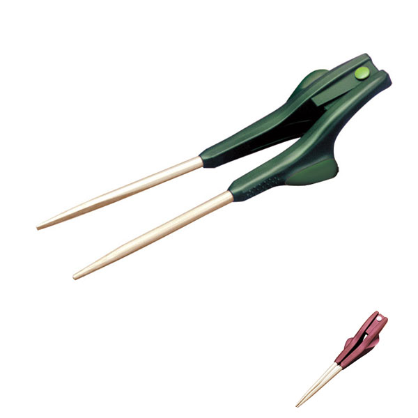 箸ぞうくん S2-6 S2-7 S2-8 S2-9 グリーン(長さ20cm) 赤(長さ19cm) 左手用 右手用 ウインド (介護 食器 箸) 介護用品