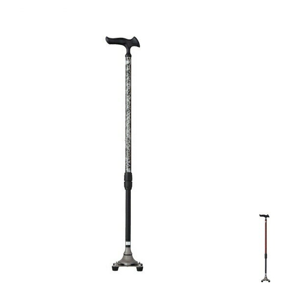 杖 ステッキ おしゃれ かるがも4ポイントステッキ WB3827 WB3828 フジホーム (4点杖 つえ 杖 歩行補助)..