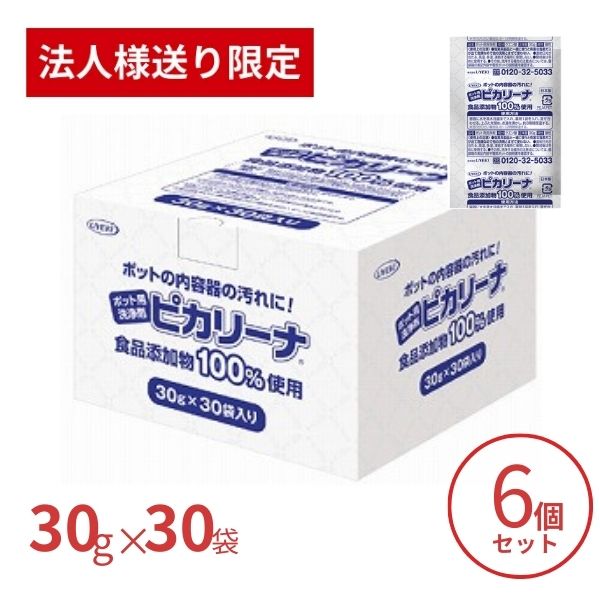 【法人・施設様限定】6個セット ポット用洗浄剤 ピカリーナ 60g×60袋入 UYEKI ポット洗浄 クエン酸 電気ポット 電気ケトル 業務用 大容量 ホテル (代引き不可)