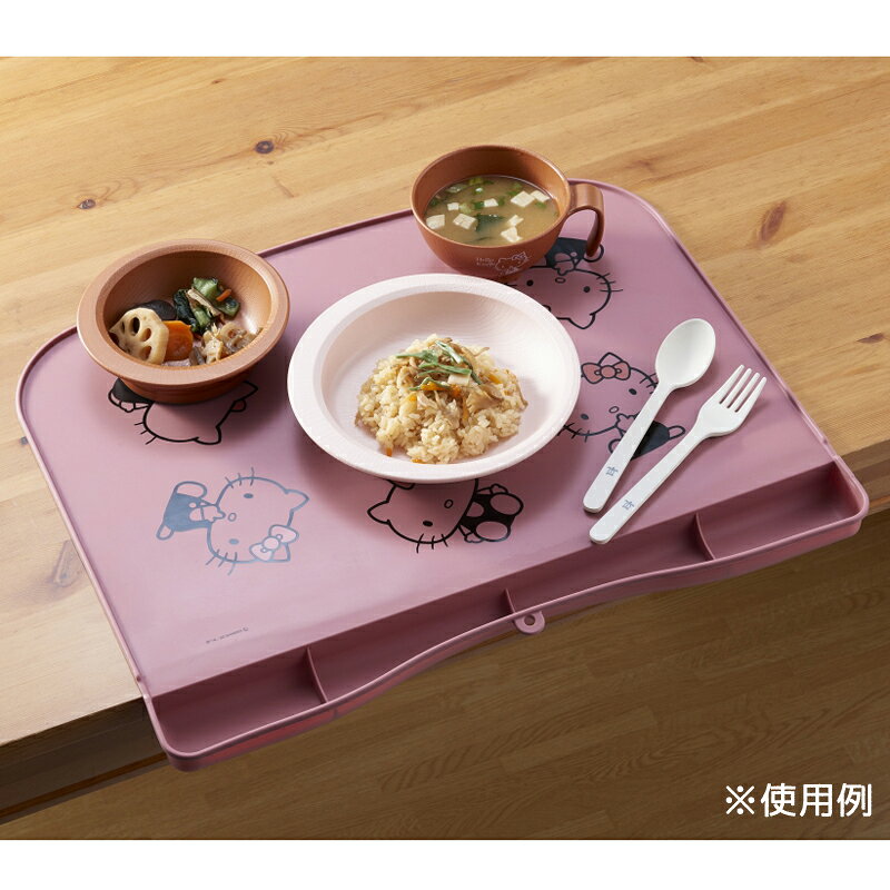 【マラソン限定P2倍】シリコーン製 お食事マット (ハローキティ) ピンク ウェルフ...