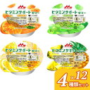 【マラソン限定P2倍】介護食品 デザート 4種×各12個セット ビタミンサポートゼリー いろいろセット 78g 各12個 カップ容器 やわらか食 柔らかい 高齢...