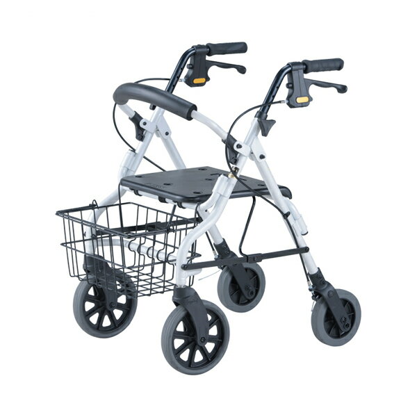 Rakuten - シルバーカー 歩行車 歩行補助 セーフティーアーム ロレータ スタンダードタイプ RS1190 シャイニングホワイト イーストアイ 座れる 折りたたみ 介護用品 介護 歩行補助器歩行器 折たたみ 買い物 ショッピングカー 介護用品