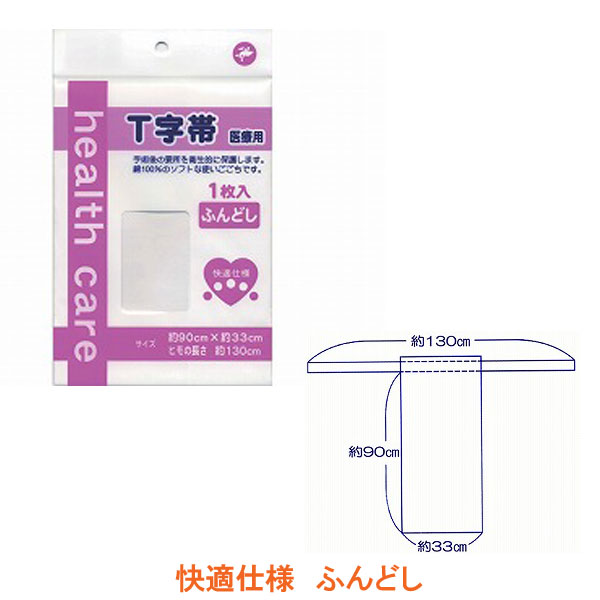 【ブラックフライデーP2倍】快適仕様 ふんどし(ポリ無)525705 1枚入 岡山三誠 (綿100%) 介護用品