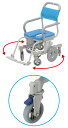 (法人様限定 代引き不可) シャトレチェア6輪 穴無しシート SW-6081 ウチヱ (お風呂 椅子 浴用 シャワーキャリー 背付き 介護 椅子) 介護用品 3