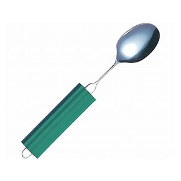 【ブラックフライデーP2倍】オールステンレスハンドル (平形スポンジ NS-2付) 2N-1 スプーン大 斉藤工業 (介護 カトラリー) 介護用品