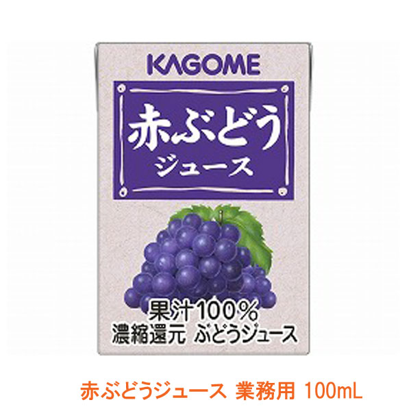 カゴメ 赤ぶどうジュース 業務用 8643 100mL 介護食 ジュース 紙パック 水分補給 ビタミン 介護用品