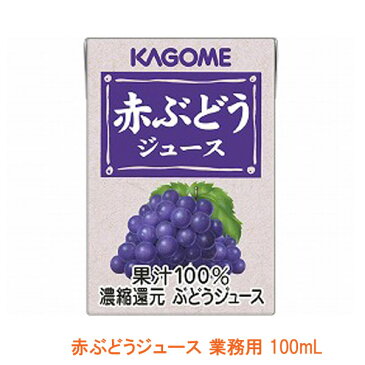 カゴメ 赤ぶどうジュース 業務用 8643　100mL (ジュース 紙パック 水分補給 ビタミン) 介護用品