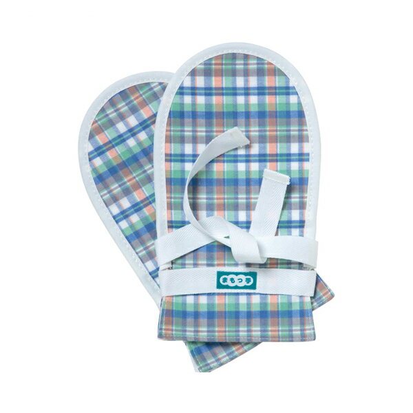 介護用ミトン まもっ手 チェック タック無し（左右1組）0651 特殊衣料 (いたずら防止 手袋 おむついじり対策 フリーサイズ) 介護用品