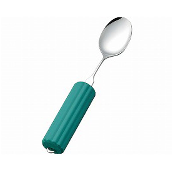 【ブラックフライデーP2倍】オールステンレスハンドル (丸型28mmスポンジ NS-28付) 28N-1 スプーン大 斉藤工業 (介護 カトラリー) 介護用品