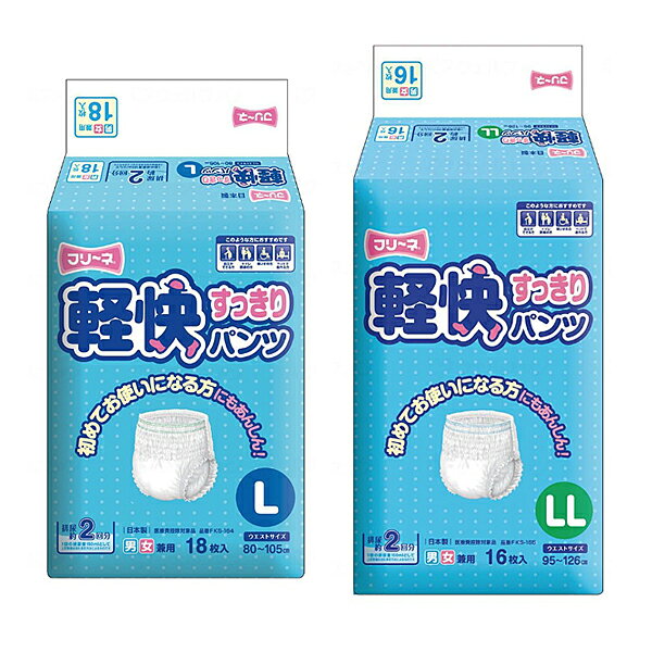 介護用品専門店 まごころショップの1ケース フリーネ 軽快すっきりパンツ FKS-162 4袋入り 第一衛材 介護 紙おむつ パンツタイプ 大人用おむつ 介護用品｜アングル3