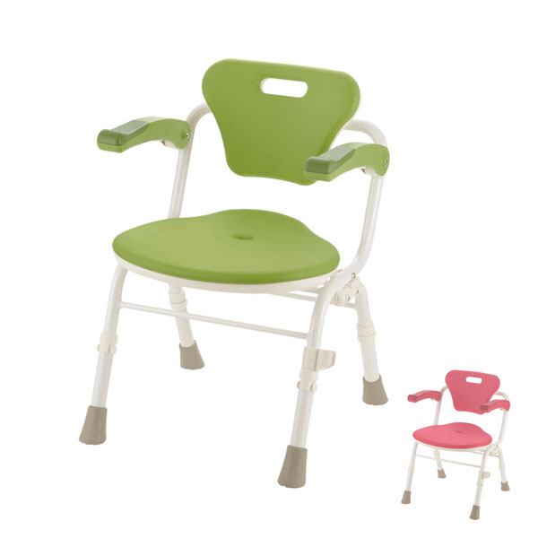 パナソニック シャワーチェア ［ユクリア］ ミドルSP回転おりたたみN PN-L41221 (介護用 風呂椅子 お 風呂 椅子 カビ にくい チェア 折りたたみ 浴室 椅子 肘掛け椅子 回転椅子) 介護用品