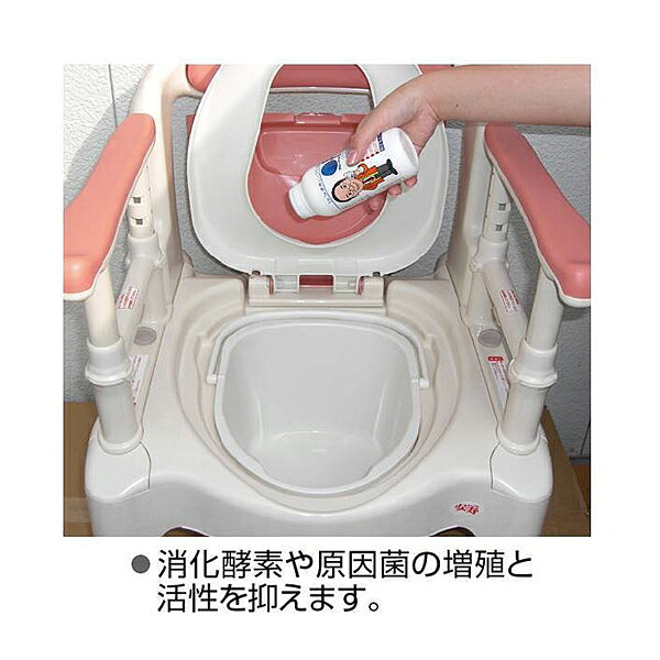 介護用品専門店 まごころショップのブルードット ポータブルトイレ用消臭剤 BDCK-200　200g 宮崎ヒューマンサービス 消臭剤 トイレ用 介護 介護用品｜アングル2