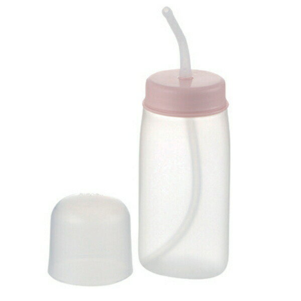 介護 食器 飲食補助 自助食器 食洗機可 目盛付 使っていいね！ストロー付やわらかボトル200 ピンク リッチェル 介護用品