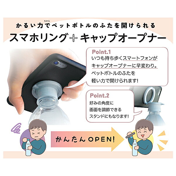 【マラソン限定P2倍】スマホリング＋キャップオープナー 28SRCO-01 日本クロージャ...