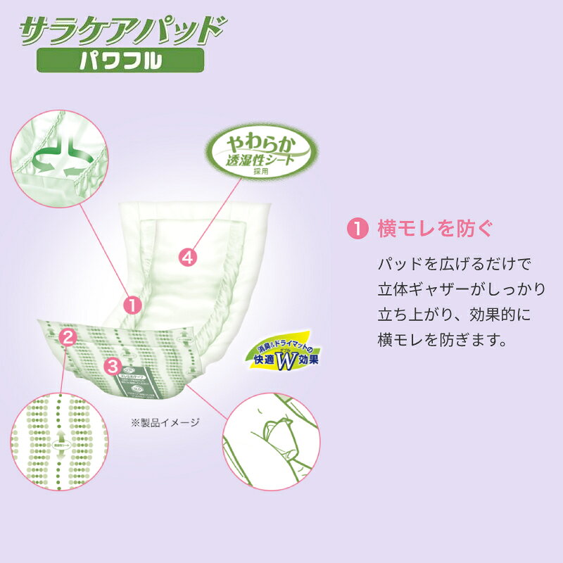 介護用品専門店 まごころショップの業務用 リフレ サラケアパッド パワフル 17947　30枚 リブドゥコーポレーション (介護 おむつ パッド) 介護用品｜アングル3