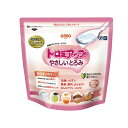 ・飲み物などにトロミをつけることによって、飲み込みやすくするトロミ調整食品です。 ・水、お茶などに、よくかき混ぜながら「トロミアップやさしいとろみ」を加えていきます。 　溶解後、30秒〜2分でトロミがつきます。 ・特許製法でダマになりにくいので初めての方でも使いやすい。 ・水、お茶はもちろん、味噌汁や牛乳にも使用でき、しかもトロミが長持ち。 ・加熱しないでトロミをつけられるので、あんかけやソースなど通常の料理にもお使いいただけます。 ●原材料／デキストリン、増粘多糖類、グルコン酸Na、塩化Mg ●栄養成分／（100g当たり）エネルギー265kcal、たんぱく質0.6g、脂質0.1g、糖質62.3g、食物繊維25.8g、ナトリウム1400mg、カリウム15.4mg、リン37.6mg、灰分3.7g ●使用量目安（お茶（20℃）100mLに対して）／フレンチドレッシング状：1.0g、とんかつソース状：2.0g、ケチャップ状：3.0g ●賞味期限／製造後2年 ●ユニバーサルデザインフード／とろみ調整 ●生産国／日本 ●メーカー品番／020301 ●JANコード／4902380203018 ●メーカー名／日清オイリオグループ