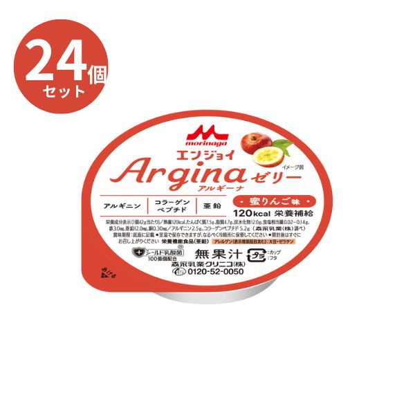 高カロリーゼリー 少量 ハイカロリーゼリー エンジョイArgina（アルギーナゼリー）蜜りんご味 0659247　42g×24個入 森永乳業クリニコ 栄養補助食品 高齢者
