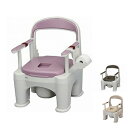 【パナソニック】ポータブルトイレ 介護用 介護用トイレ 樹脂製ポータブルトイレ 座楽ラフィーネ 背もたれ付 プラスチック便座タイプ PN-L30200 介護 トイレ 肘付き椅子 プラスチック 椅子 キャスター付き 介護用品 簡易トイレ 介護トイレ 高さ調整 手すり付き 手すり 高齢者