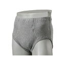 安心パンツ ブリーフ50 紳士用 B4858C グレー 3L 川本産業(男性用失禁パンツ 紳士用尿漏れパンツ)介護用品