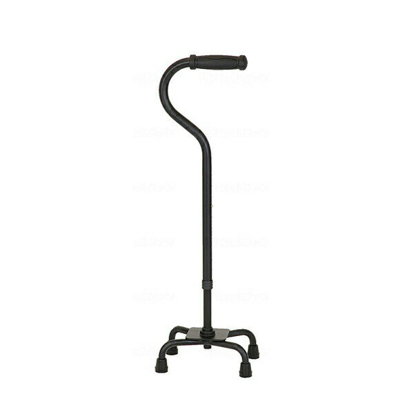 【マラソン限定P2倍】夢ライフ 4点ステッキ 9741 ブラック ウェルファン (介護 歩行補助 杖 つえ 4点杖) 介護用品